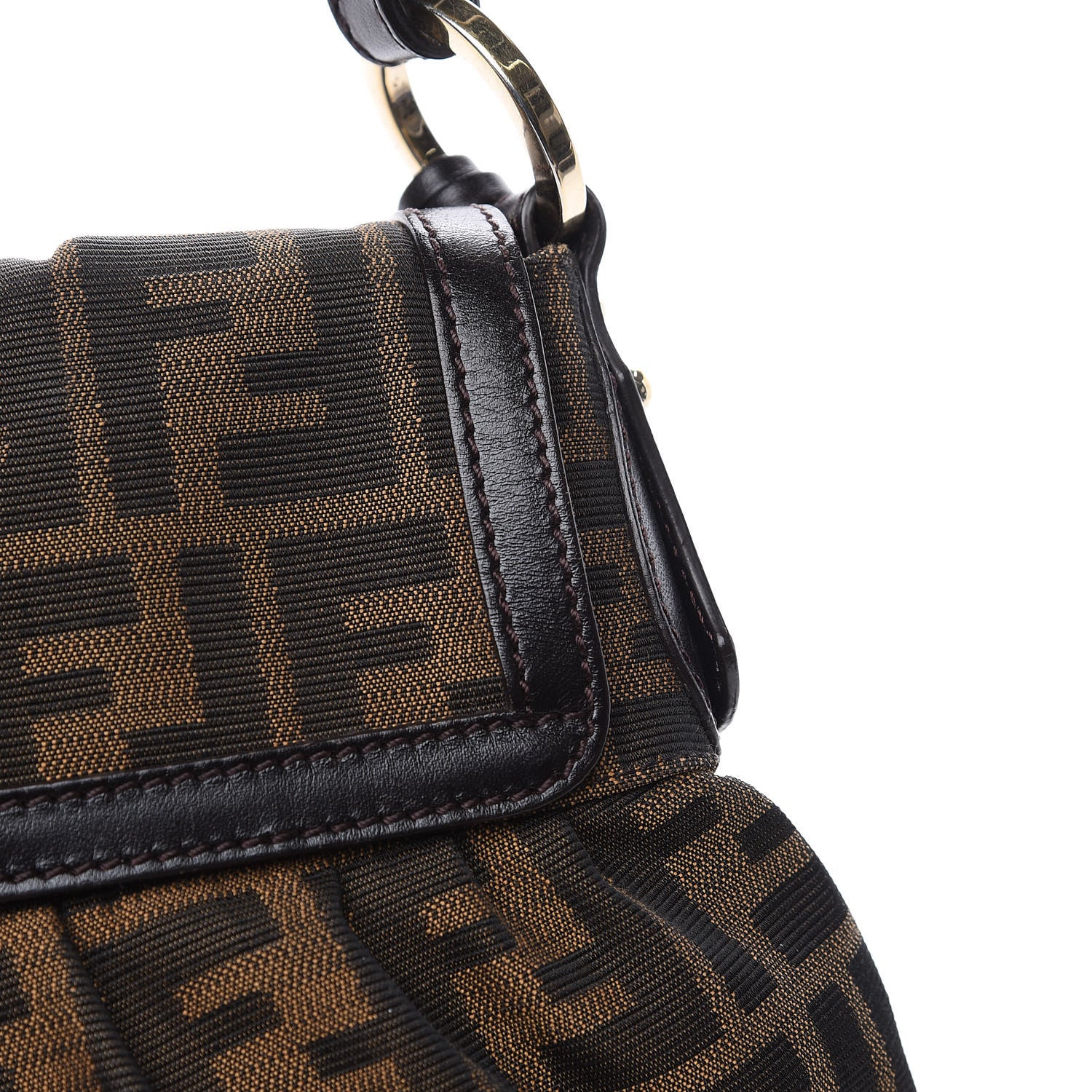 Fendi Zucca Small Chef Shoulder Bag Tobacco 12 of 13