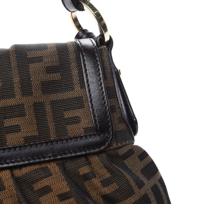 Fendi Zucca Small Chef Shoulder Bag Tobacco 12 of 13