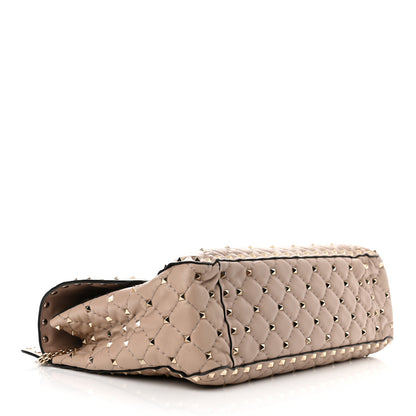 Valentino Garavani Nappa Large Rockstud Spike Shoulder Bag Poudre 4 of 13