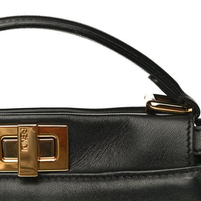 Fendi Nappa Mini Peekaboo Iconic Satchel Black 17 of 26