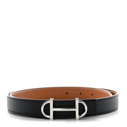 Hermes Swift Epsom 24mm Gamma Belt 85 Black Gold 1 of 6