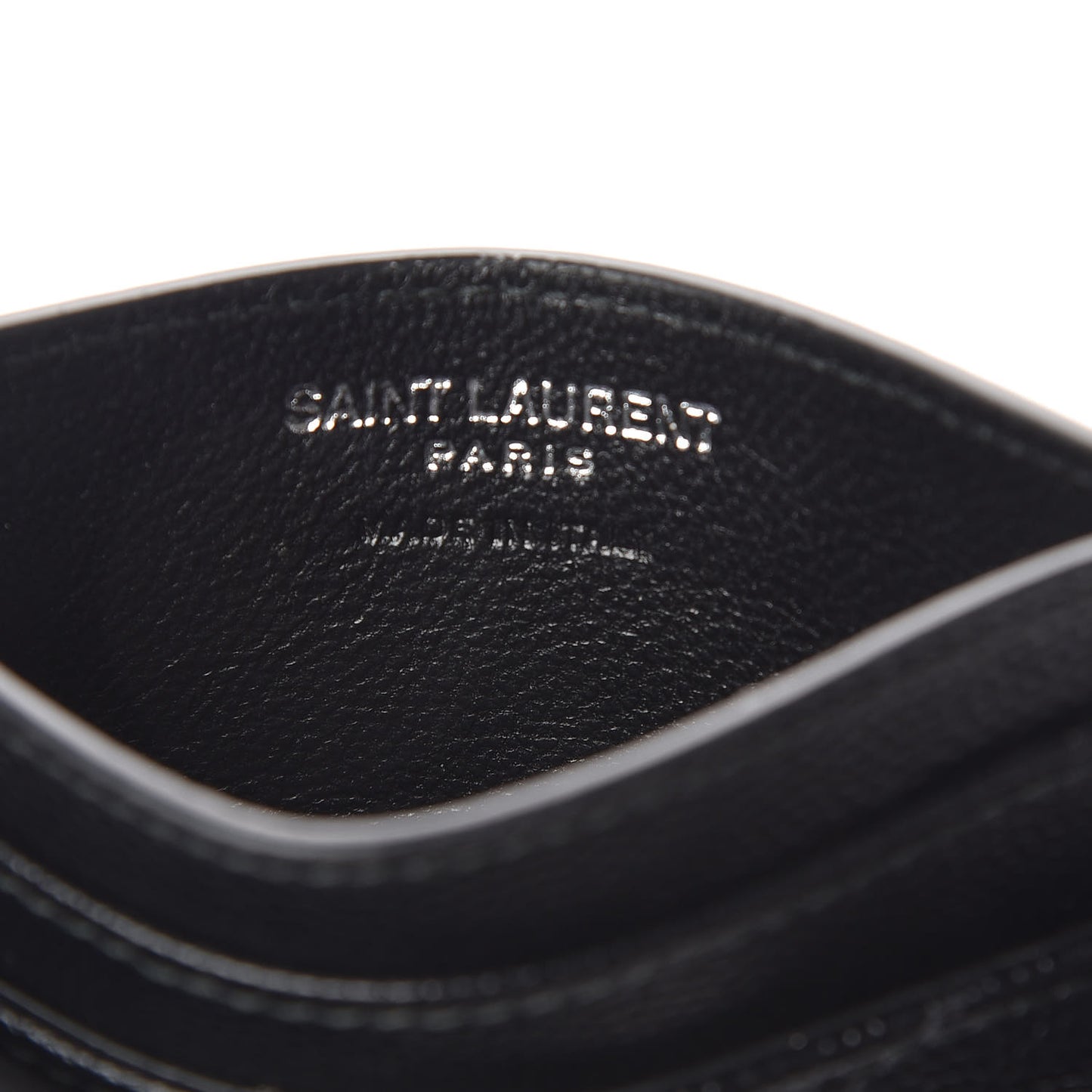 Grain De Poudre Matelasse Chevron Monogram Credit Card Case Black
