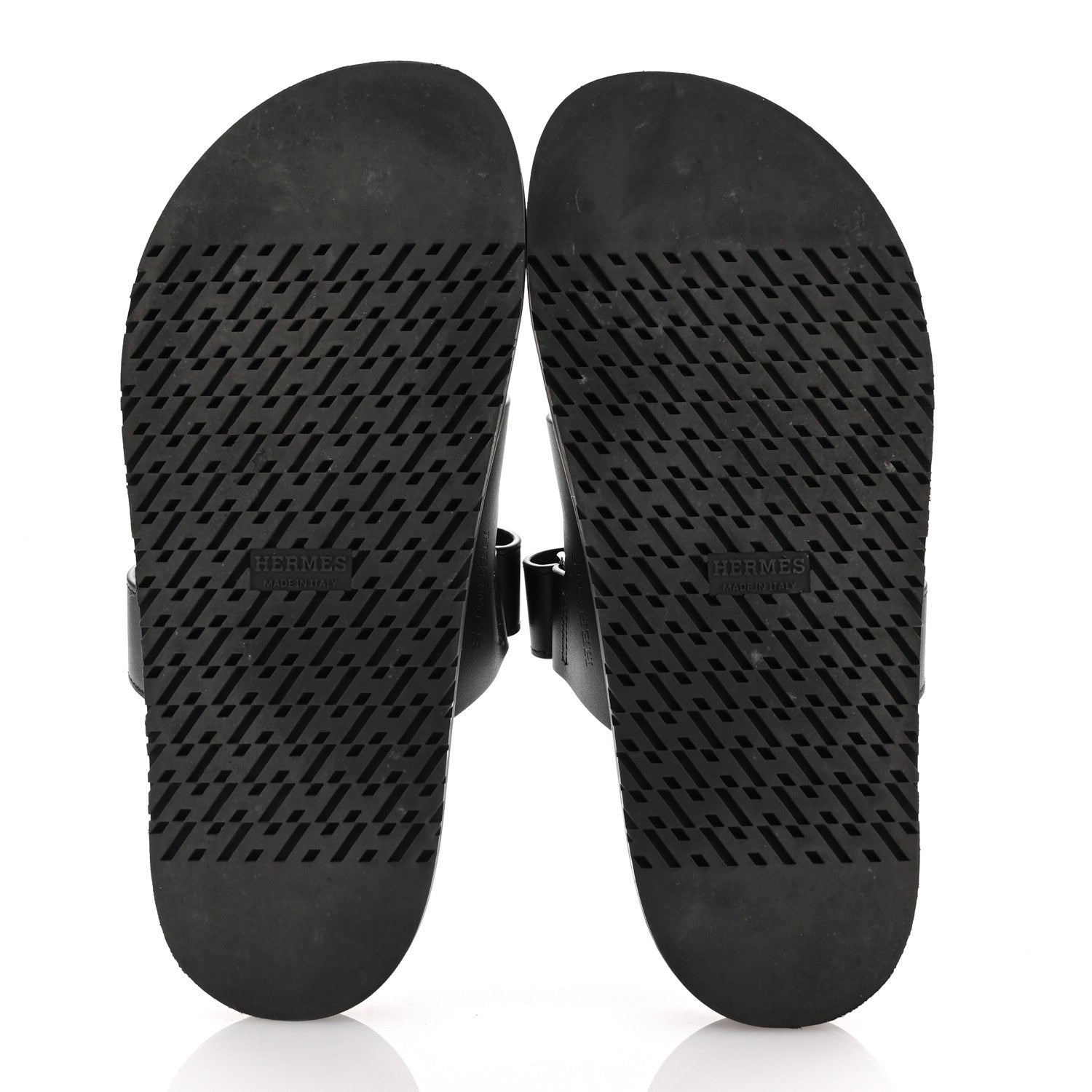 Hermes Calfskin Womens Chypre Sandals 38 Black 6 of 12