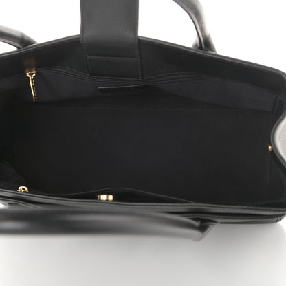 Chanel Calfskin Small Cerf Shopper Tote Black 5 of 9
