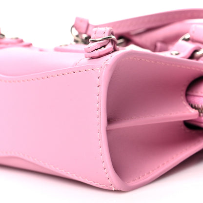 Balenciaga Smooth Calfskin Neo Classic Silver Hardware Super Nano City Crossbody Candy Pink 9 of 9
