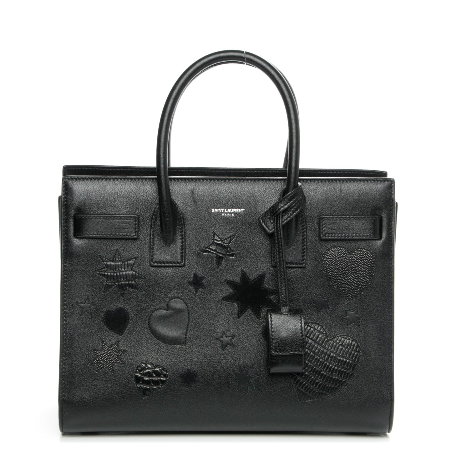 Calfskin Patchwork Baby Sac De Jour Black