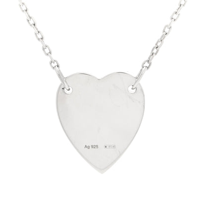 Gucci Sterling Silver Trademark Heart Pendant Necklace 5 of 6
