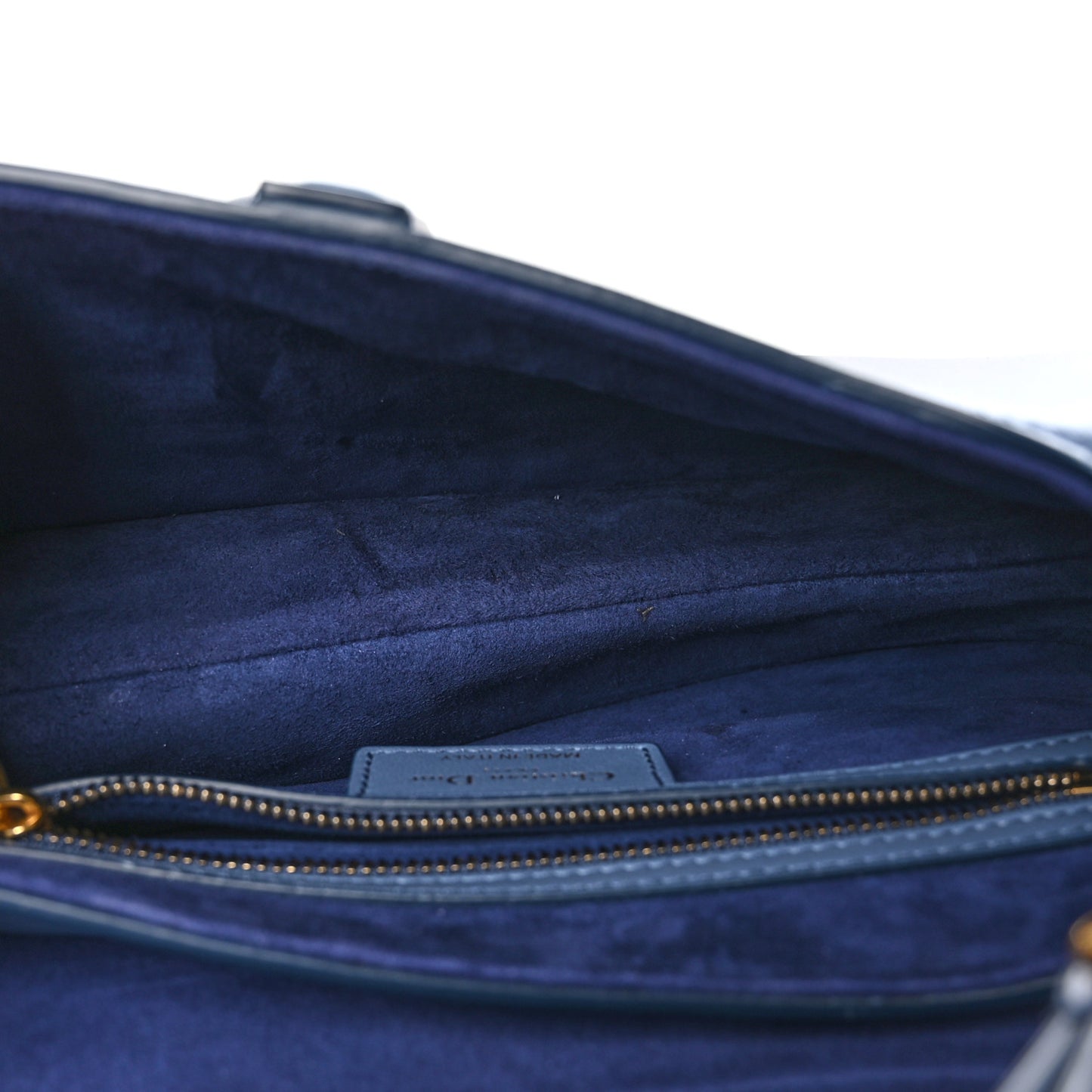 Calfskin Gradient Saddle Bag Indigo Blue
