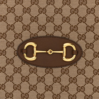 Gucci Monogram Calfskin Large Horsebit 1955 Tote Bag Beige Brown Sugar 8 of 10