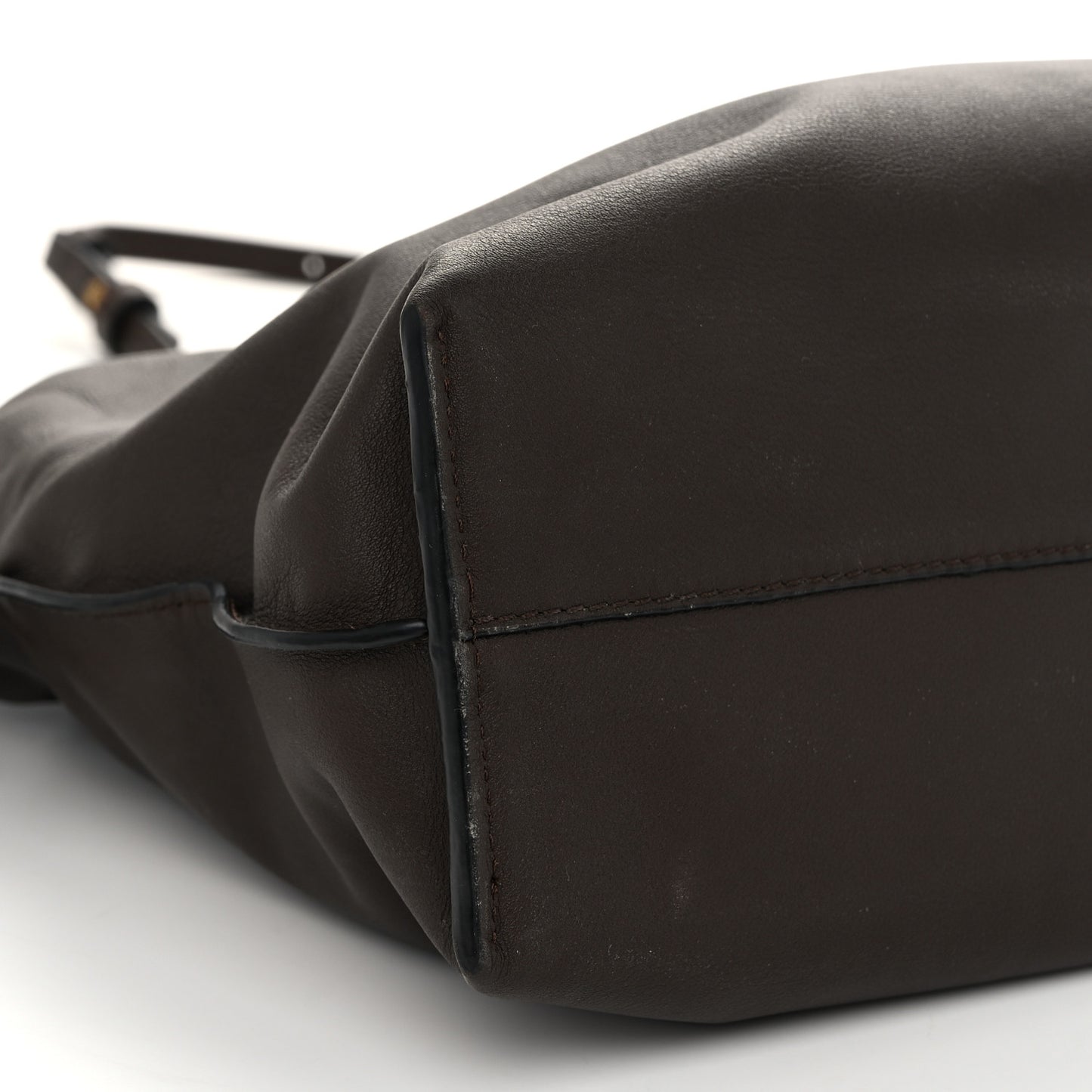 Nappa Medium Flamenco Knot Bag Chocolate