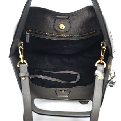Tom Ford Grained Calfskin Alix Padlock Zip Tote Graphite 5 of 6