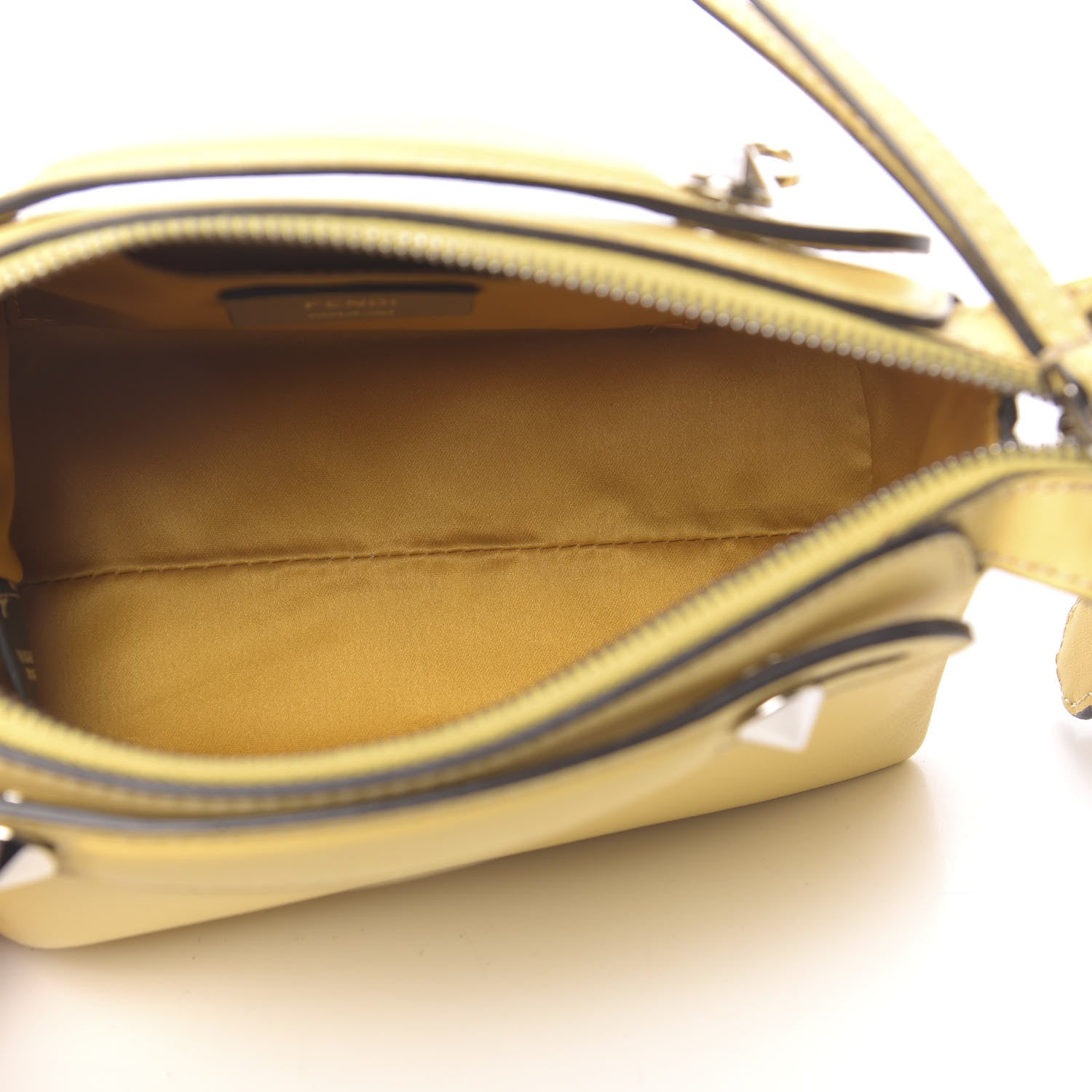 Fendi Vitello Dolce Crystal Croc Tail Mini By The Way Boston Bag Yellow 5 of 11