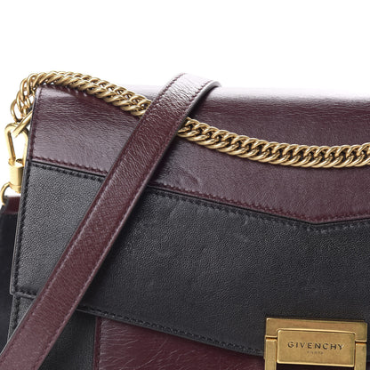 Givenchy Crinkled Patent Calfskin Medium GV3 Flap Black Burgundy 10 of 10
