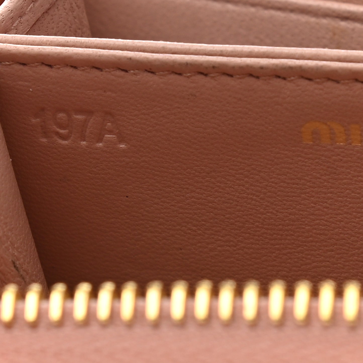 Nappa Matelasse Zip Around Compact Wallet Orchidea