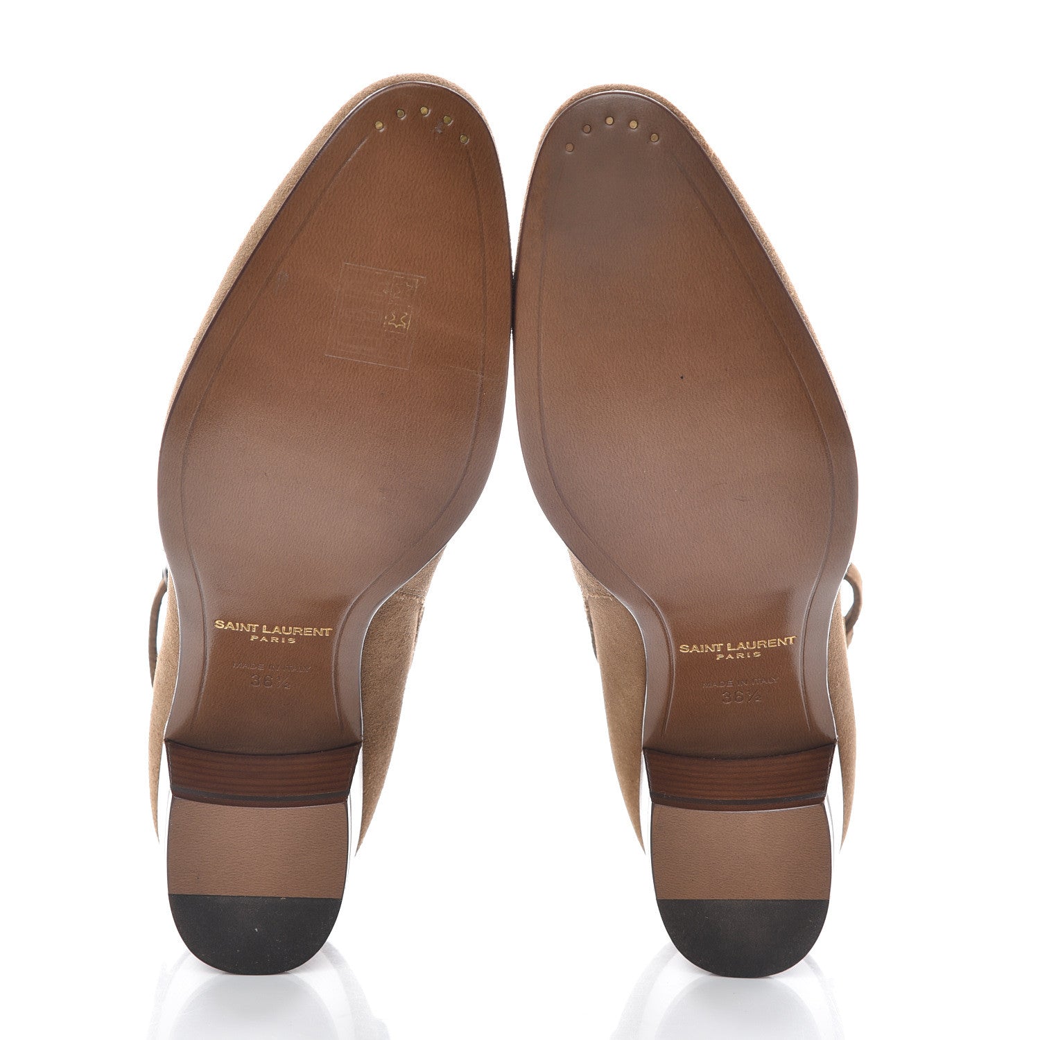 Saint Laurent Suede Blake Ankle Boots 36.5 New Sigaro 5 of 9