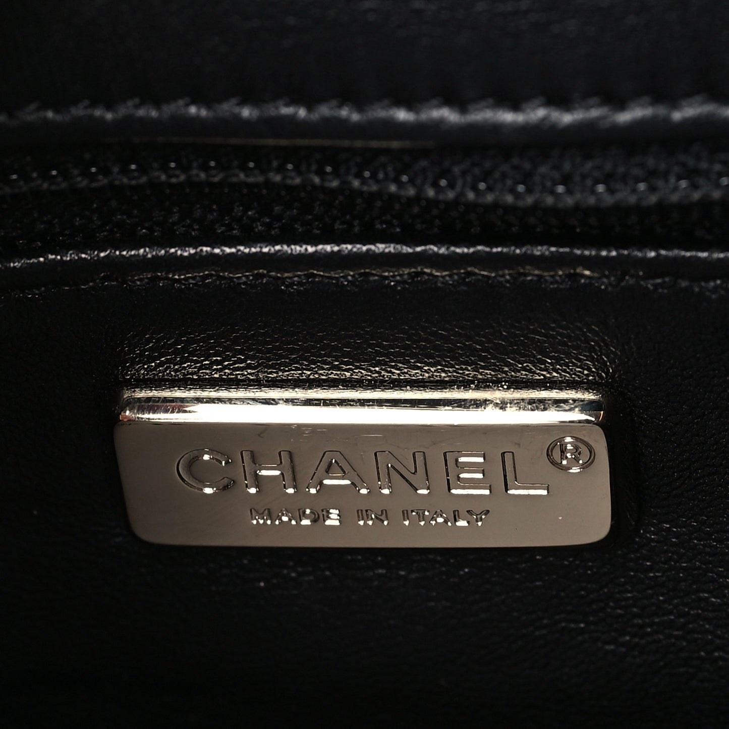 Lambskin Crystal Quilted Medium Flap Black