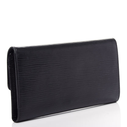 Louis Vuitton Epi Porte Tresor International Wallet Black 3 of 8