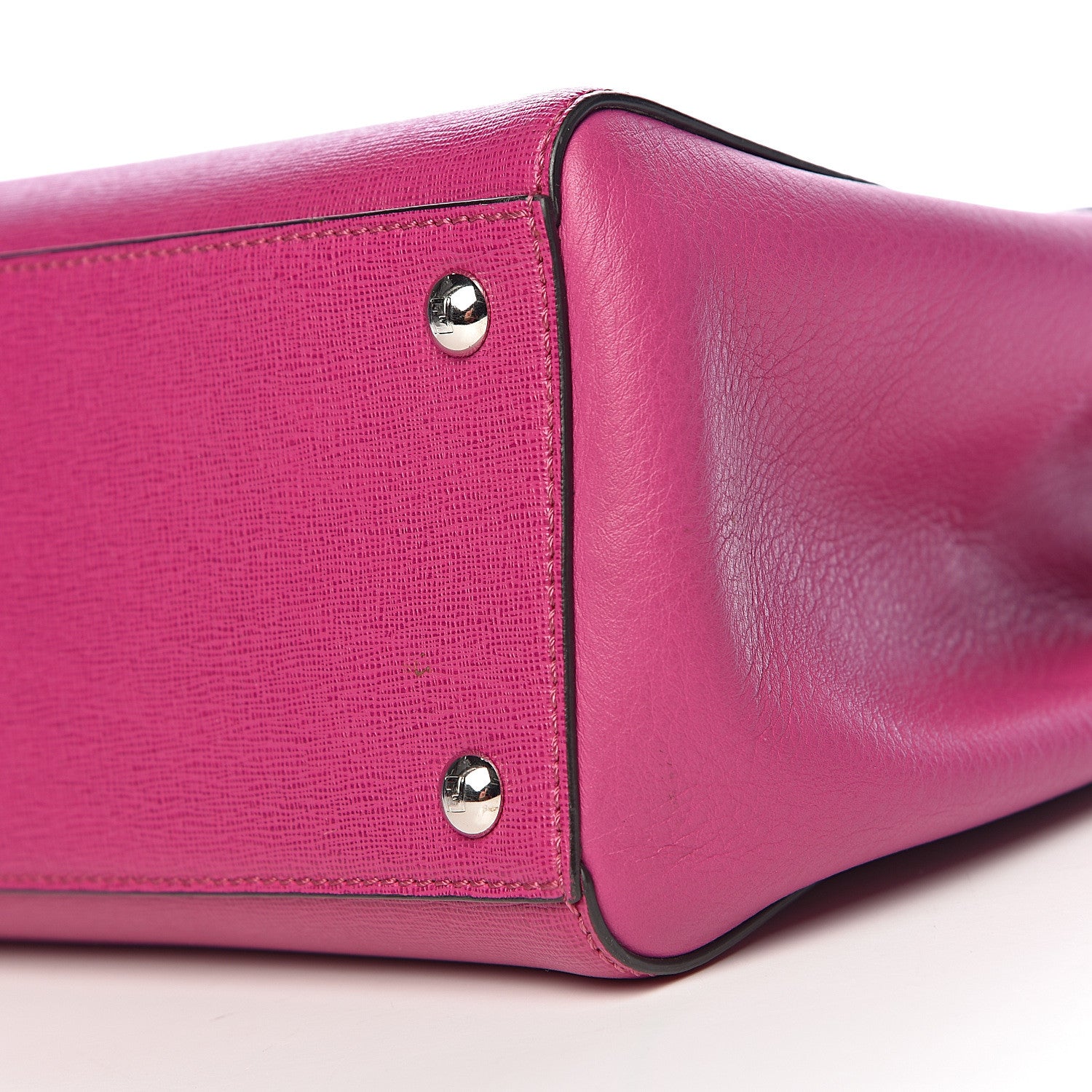 Fendi Vitello Elite Petite 2Jours Tote Magenta 9 of 12