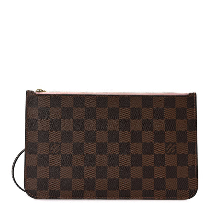 Louis Vuitton Damier Ebene Neverfull MM GM Pochette Rose Ballerine 1 of 6