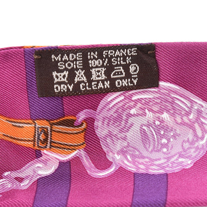 Hermes Silk Brides De Gala Bayaderes Twilly Fuchsia Violet Orange 3 of 4