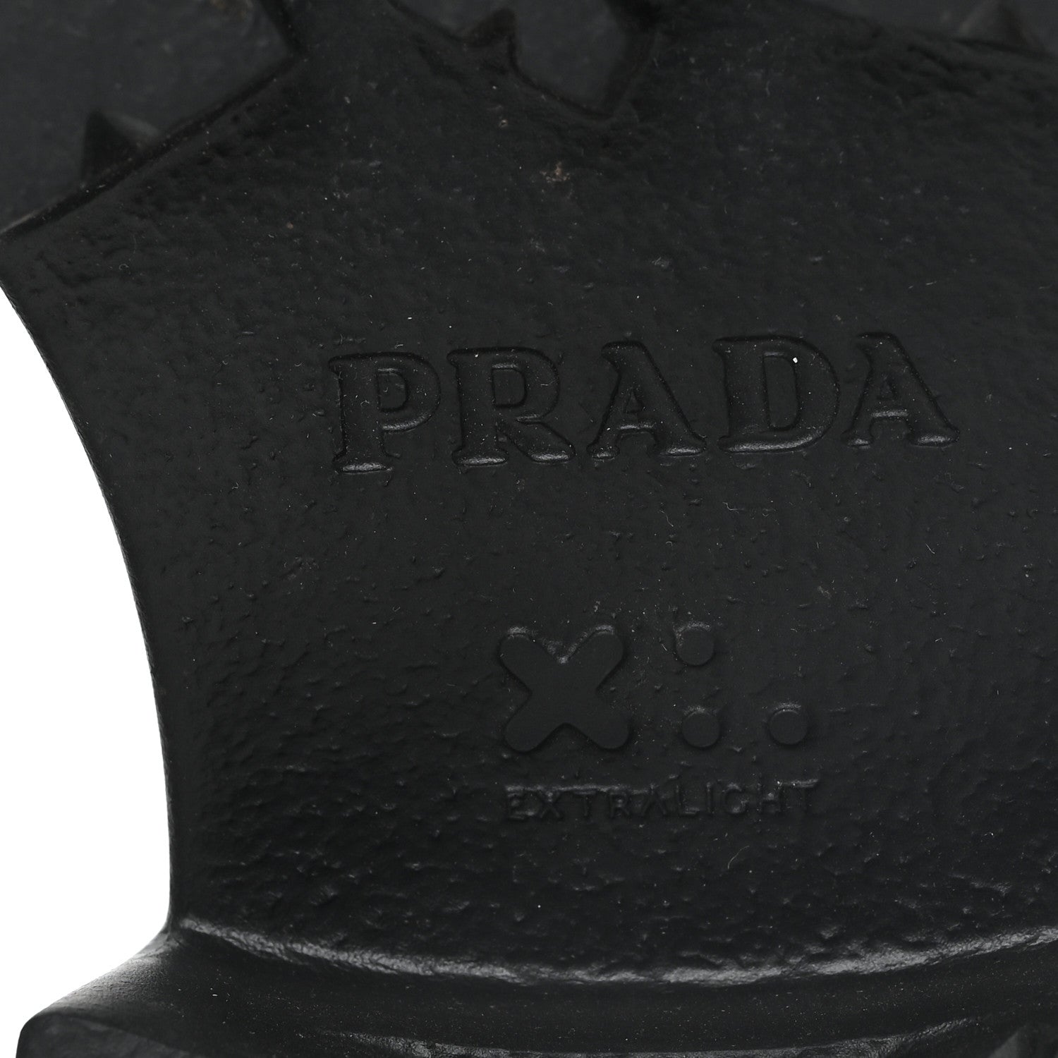 Prada Spazzolato Rois Metal Triangle Logo Monolith 55mm Loafers 36.5 Black 7 of 9