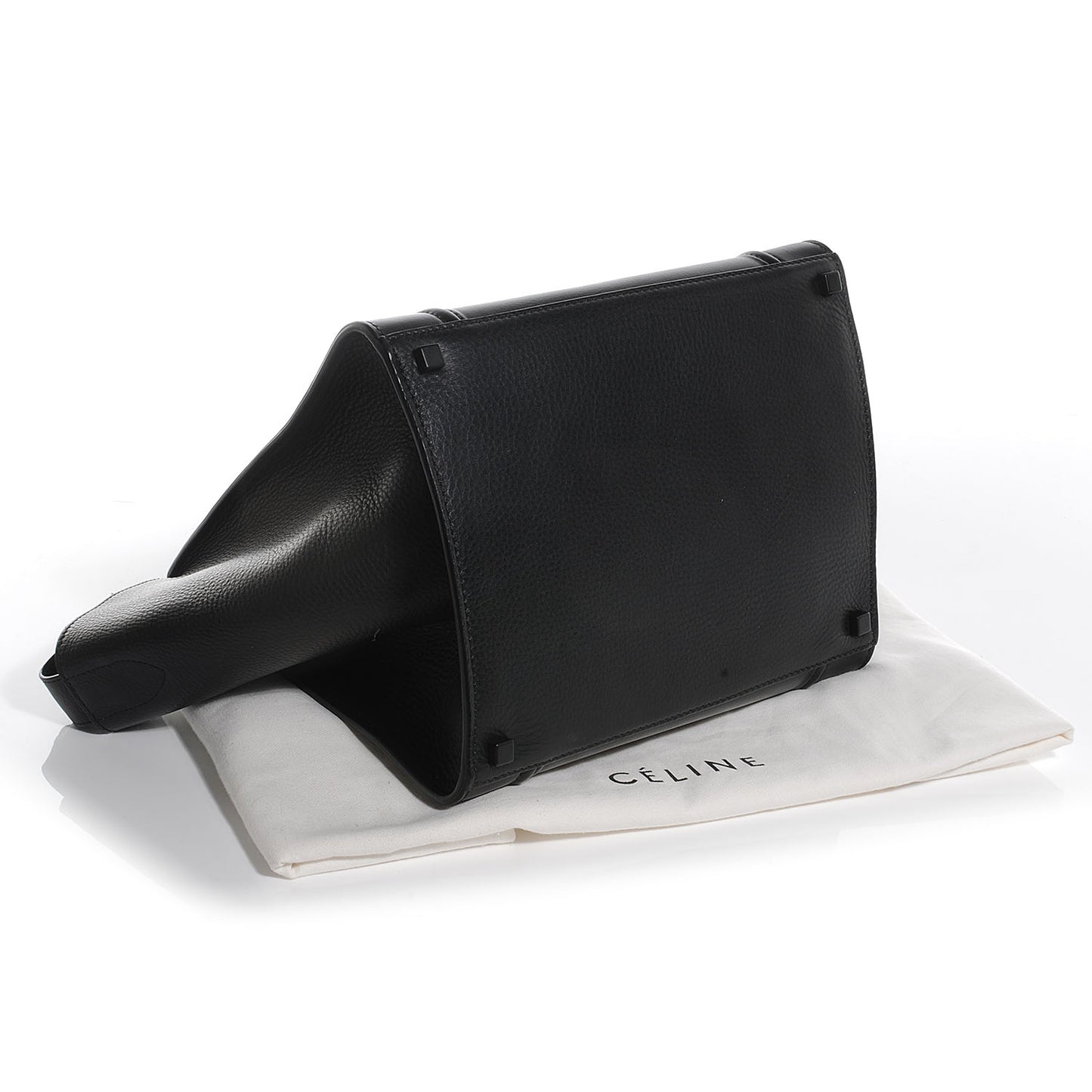 Drummed Leather Large Phantom Luggage Black