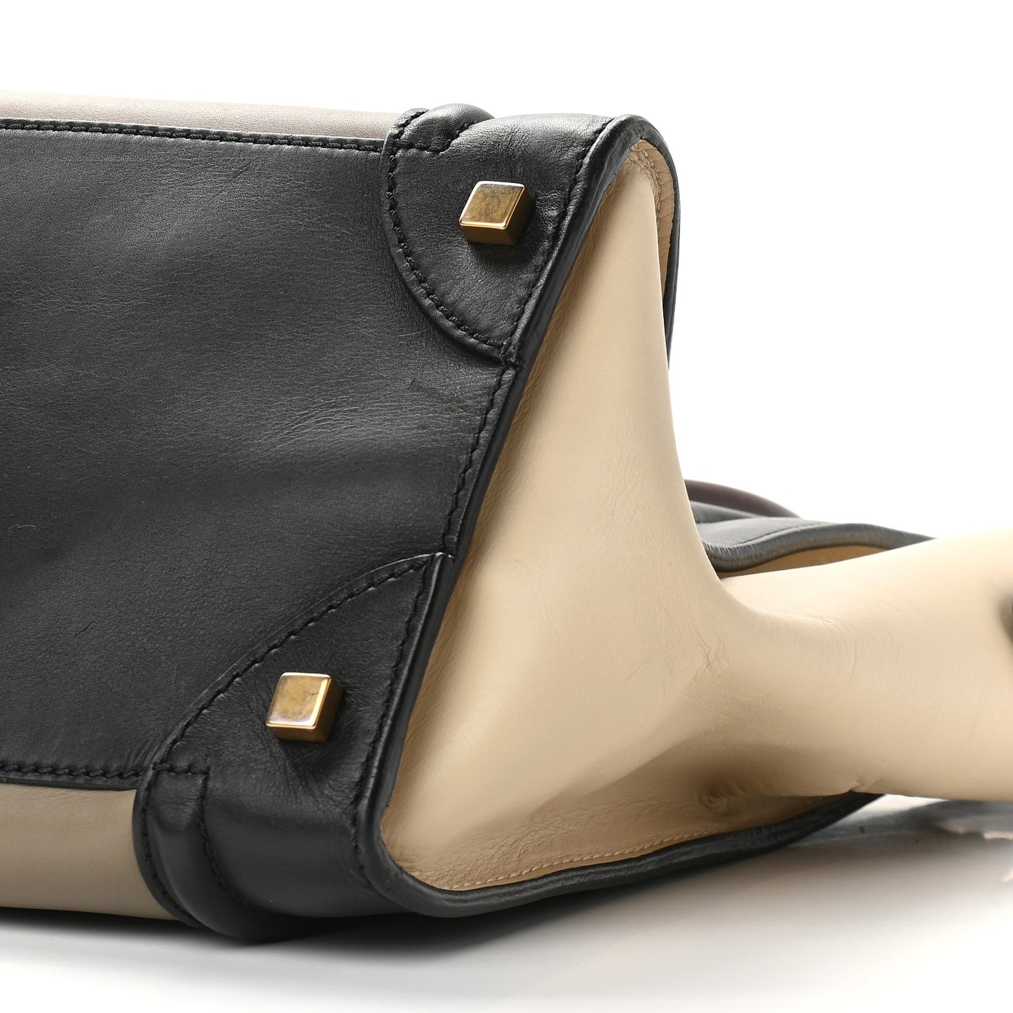 Smooth Calfskin Mini Tri-Color Luggage Grey