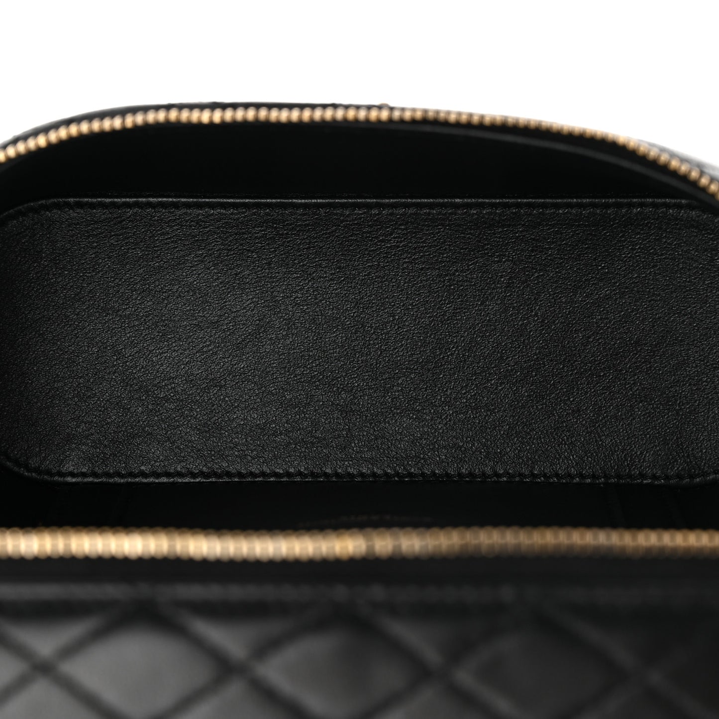 Lambskin Quilted Mini Gaby Vanity Case Black