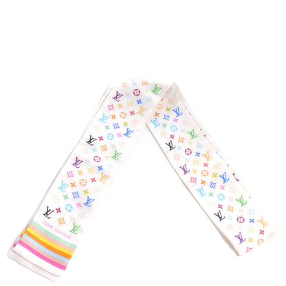 Louis Vuitton Silk Monogram Multicolor Bandeau White 1 of 5