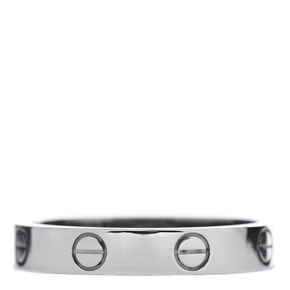 Cartier 18K White Gold 3.5mm LOVE Wedding Band Ring 56 7.5 3 of 4