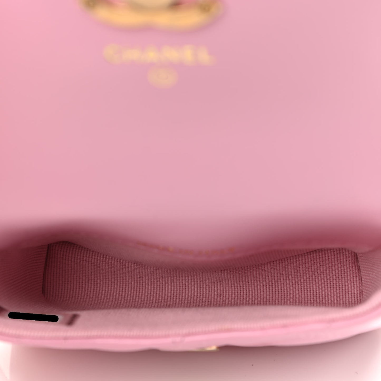 Lambskin Lacquered Metal Quilted Flap Chain Belt Bag Pink