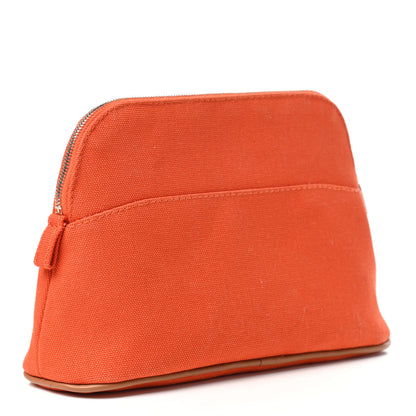 Hermes Cotton Canvas Mini Bolide Travel Cosmetic Pouch Feu 3 of 8