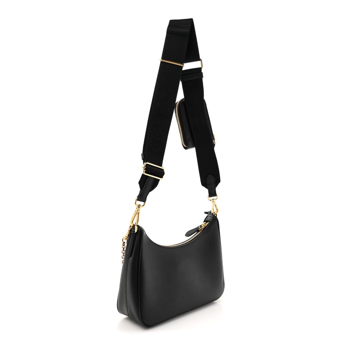 Saffiano Lux Re-Edition 2005 Shoulder Bag Black