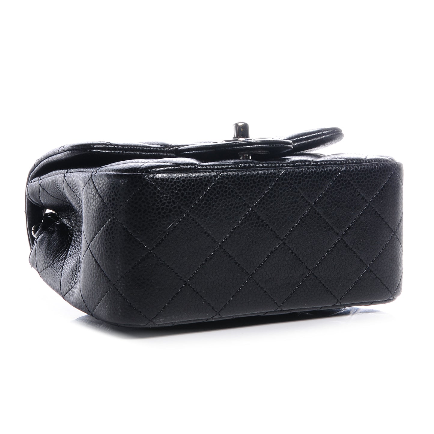 Caviar Quilted Mini Square Flap Bag Black