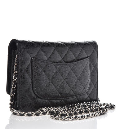 Chanel Caviar Quilted Wallet On Chain WOC Black 3 of 9