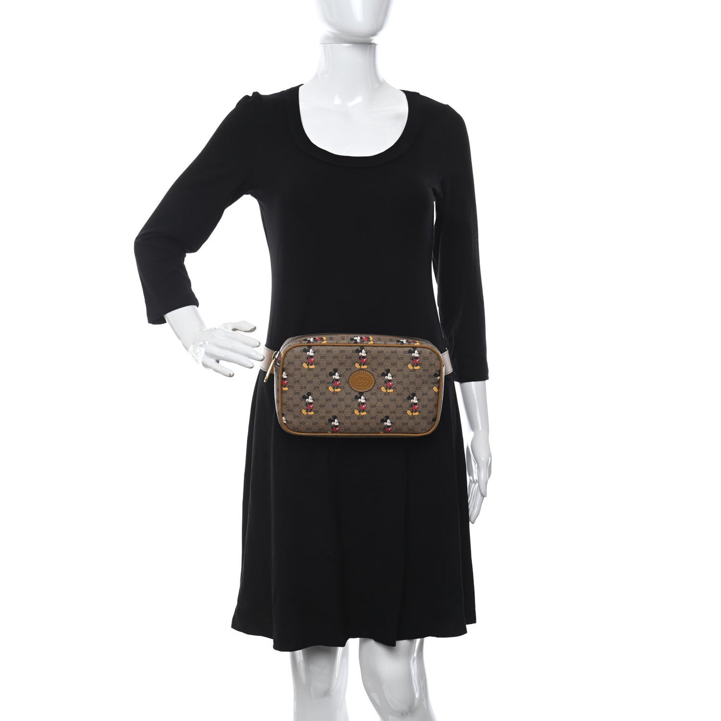 X DISNEY Mini Vintage GG Supreme Monogram Mickey Mouse Small Belt Bag 95 38 Beige Vintage Sun Oil