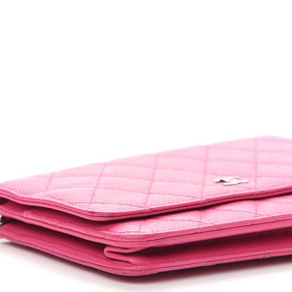 Chanel Caviar Quilted Wallet On Chain WOC Fuchsia 9 of 11
