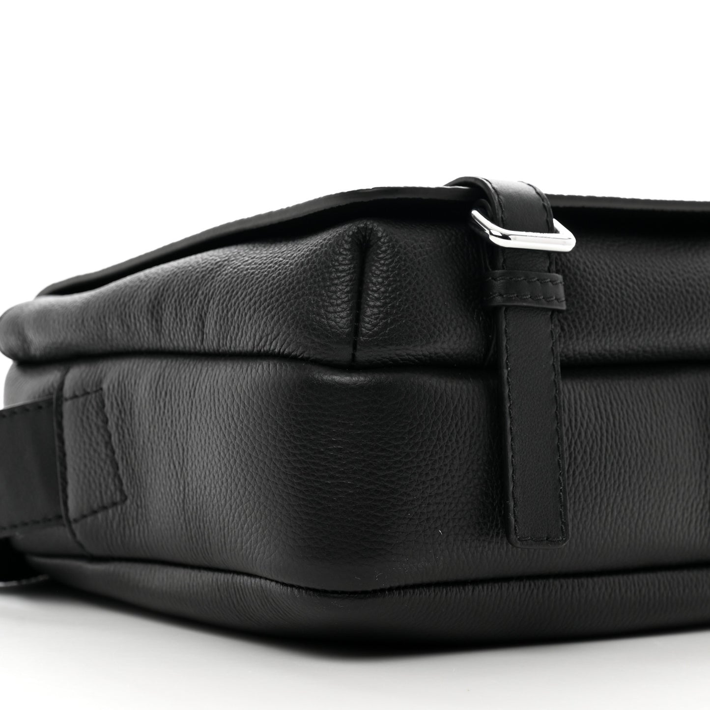 Soft Grained Calfskin XS Military Messenger Bag Black