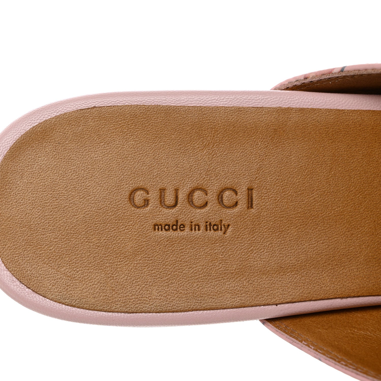 Gucci X PIKARAR Calfskin Monogram Print Womens Princetown Slippers 38 Pink Multicolor 7 of 9