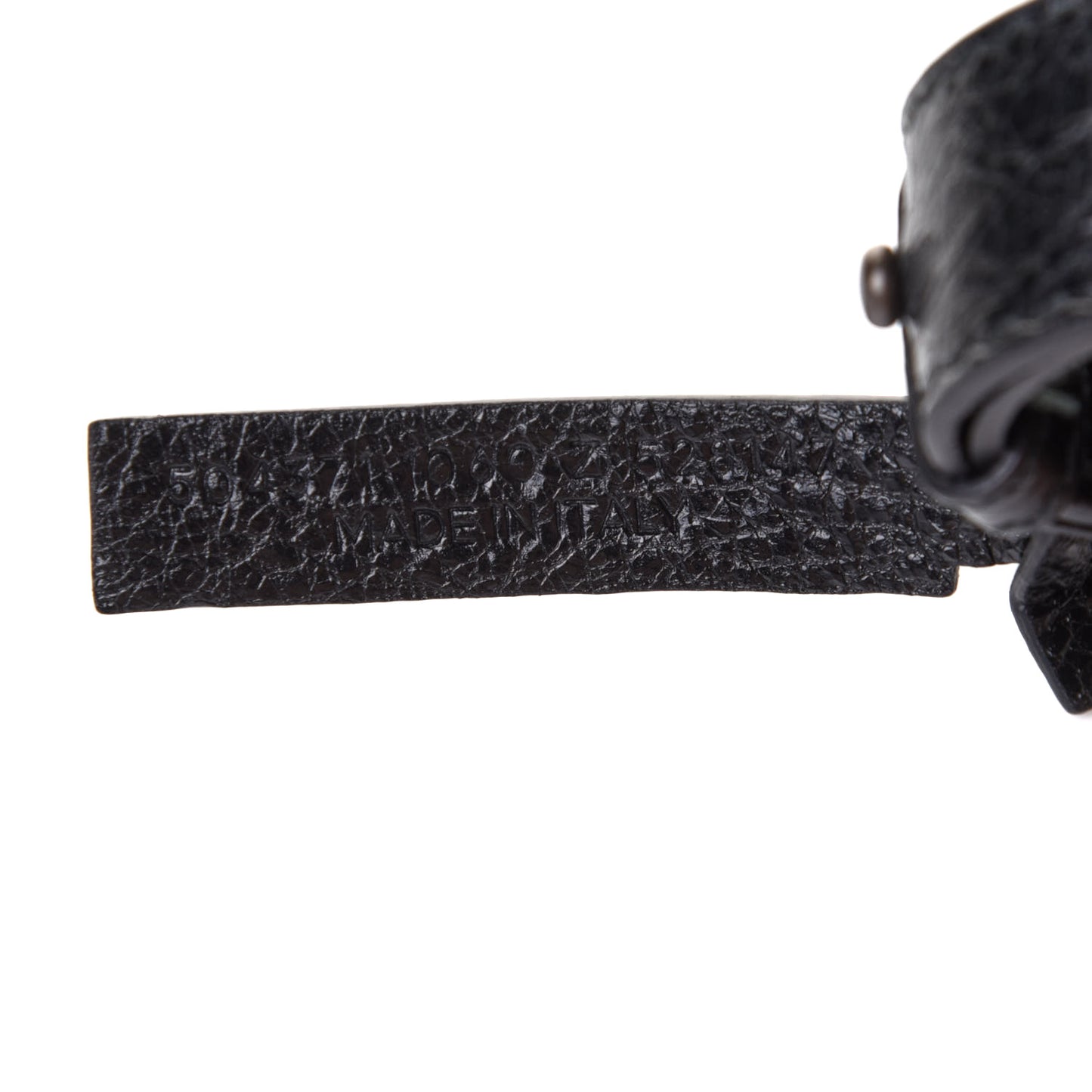 Agneau Classic Hardware Logo Shoulder Strap Black