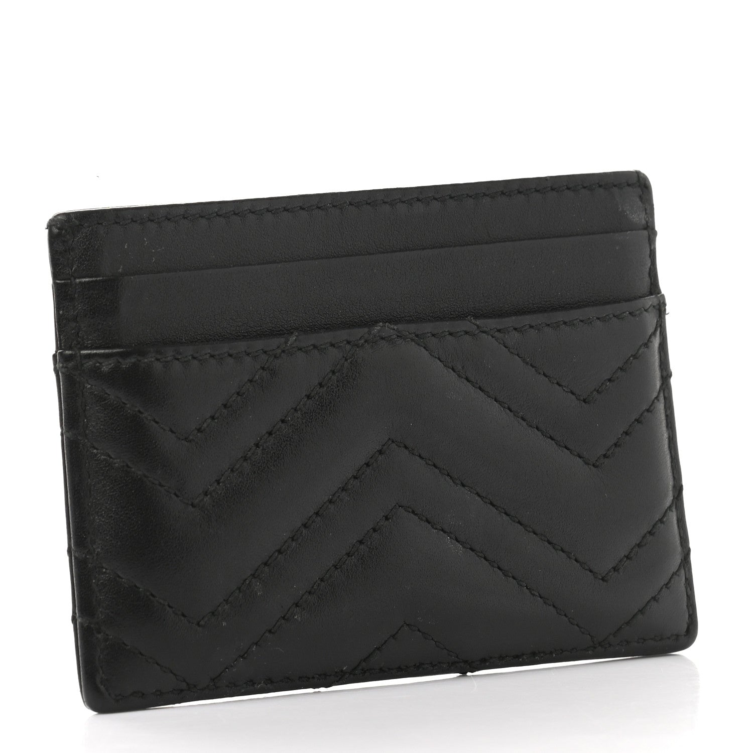 Gucci Calfskin Matelasse GG Marmont Card Holder Black 3 of 9