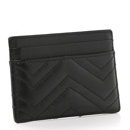 Gucci Calfskin Matelasse GG Marmont Card Holder Black 3 of 9
