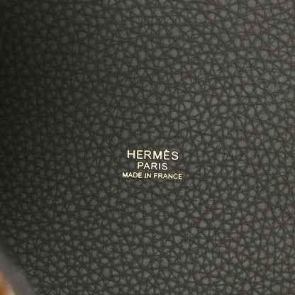 Hermes Taurillon Clemence Picotin Lock 22 MM Gris Meyer 6 of 12