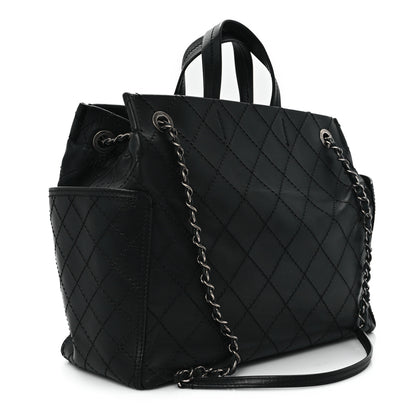 Chanel Calfskin CC Pocket Tote Black 2 of 12