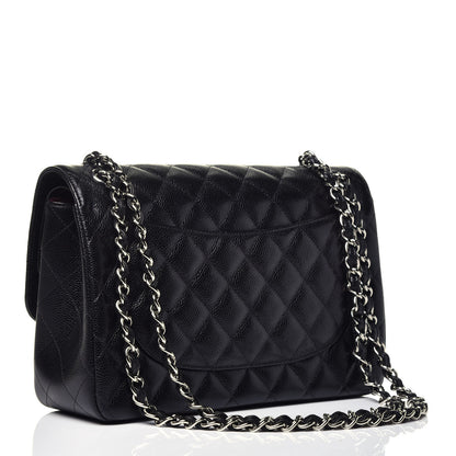 Chanel Caviar Quilted Jumbo Double Flap Black 3 of 9