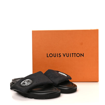 Louis Vuitton Nylon Monogram Womens Pool Pillow Comfort Mules 39 Black 16 of 16