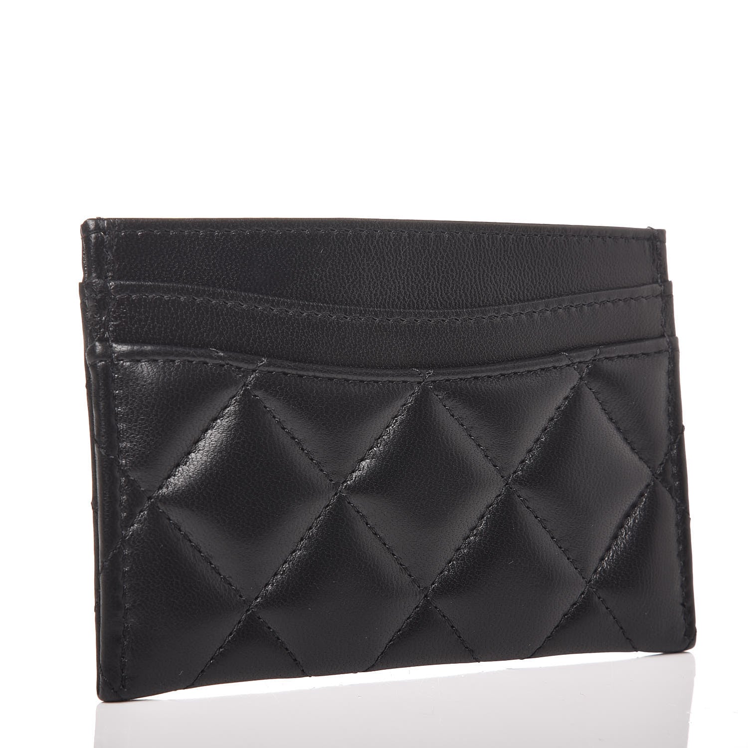 Chanel Lambskin Quilted Card Holder Black 3 of 8