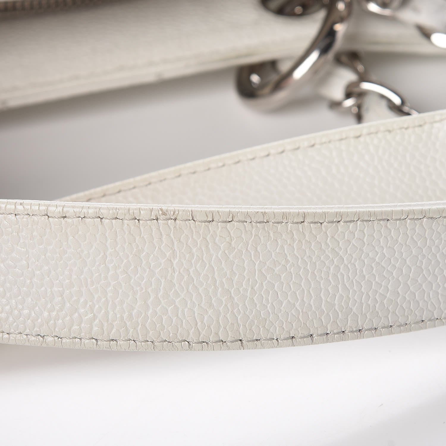 Chanel Caviar Quilted Grand Shopping Tote GST White 23 of 27