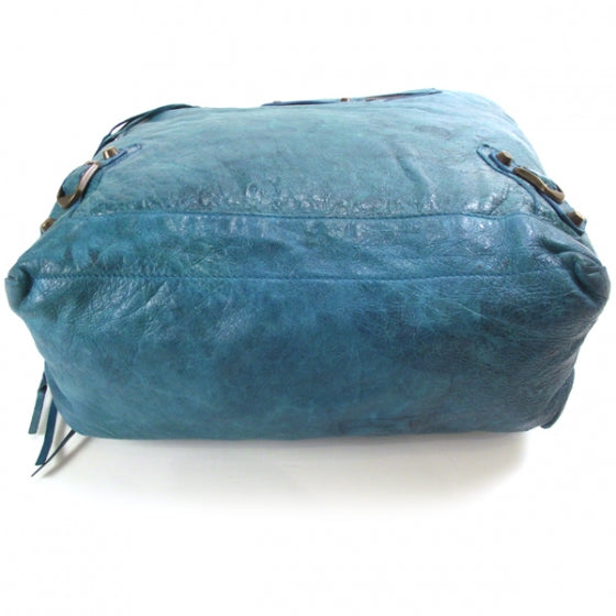 Leather Day Hobo Turquoise