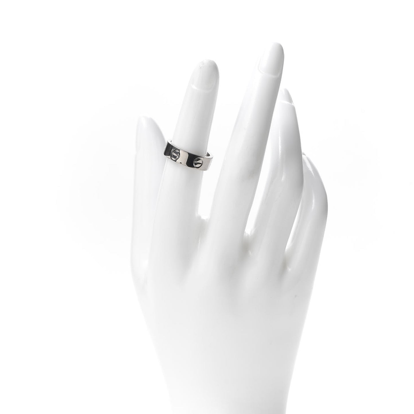 18K White Gold 5.5mm LOVE Ring 51 5.75
